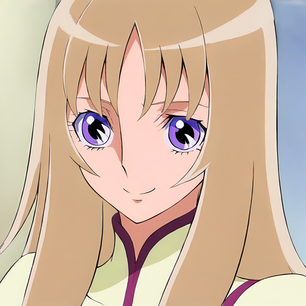<lora:Aquila_Yuna (1):1>, Aquila Yuna, purple eyes, blue eyes, 1girl, solo, score_9, score_8_up, score_7_up, highres, best quality, masterpiece, anime coloring, simple background, purple eyes, smile