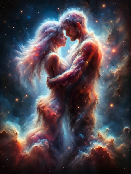 mad-nbla couple embracing,  <lora:Space_Nebula_Style_SDXL:1.0>, (masterpiece:1.2), best quality, (hyperdetailed, highest detailed:1.2), high resolution textures
