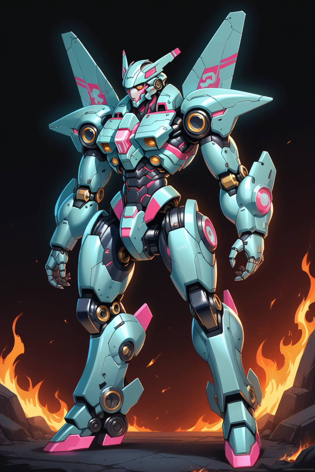 score_9, score_8_up, score_7_up BREAK ,robot,mecha,fire,wing,flying
edgTF,sci-fi,cyberpunk,metallic chrome armor,neon lights,wearing <lora:edgFantasyDressesPony:1>