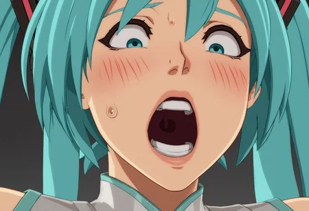 <lora:Hyper-SDXL-8steps-lora:1> <lora:Fixhands_anime_bdsqlsz_V1:1> zPDXL2, score_9, score_8_up, score_7_up, source_anime, intricate details, perfect anatomy BREAK
1girl, 
hatsune miku, (vocaloid:0.8), aqua hair, aqua eyes, 
ggxrd-stimulating-fists-of-annihilation, 
<lora:GGXrd-stimulating-fists-of-annihilation_XL(pony)v10:1>