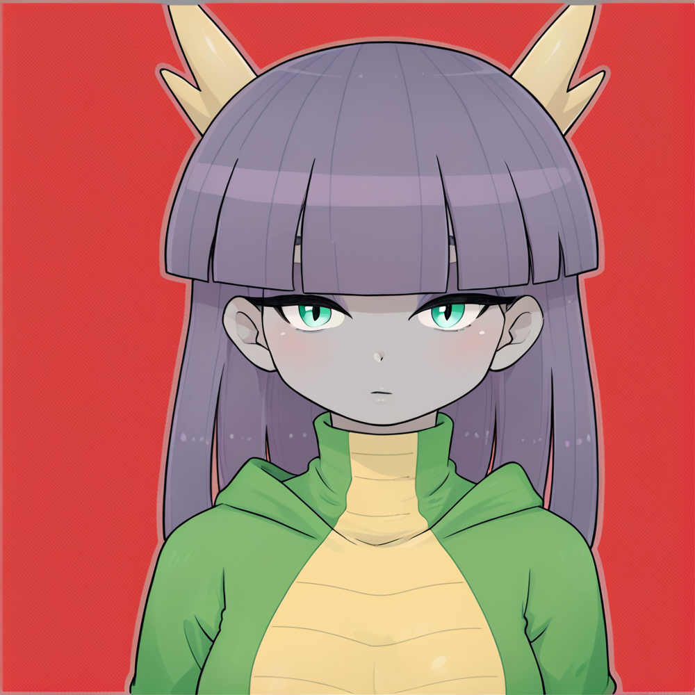 score_9,score_8_up,score_7_up,
 <lora:maudpie_pony:0.8>,maudpie,
 1girl, solo, portrait,dragon costume