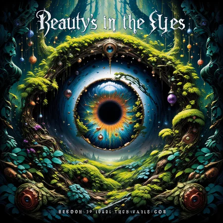 "Photorealistic album cover for 'Beauty's in the Eyes Reborn' showcasing an enormous,modelesque eye painted with extraordinary precision,staring straight into the soul of the viewer. The eye is surrounded by a dense,verdant forest,with leaves,vines,and wildflowers curling around the edges. The forest feels alive,magical,and lush,with light filtering through the trees,creating a sense of hope and wonder. The eye appears almost as if it's emerging from the wilderness,capturing a deep connection to natureâs beauty and mystery.",
<lora:ImageUpgraderV2:1>,<lora:Phlux:0.4>,<lora:aidmaPsychadelicWorld:0.4>,<lora:abstract_render_flux:0.4>,<lora:dreamlands_flux:0.4>,<lora:Dreamwave_FLUX:0.4>,dreamwave,<lora:Painted_World_Flux:0.8>,<lora:Scifi_Environment_Concept_Art_Flux:0.6>,