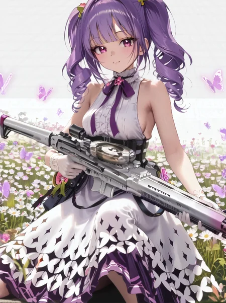 detailed background, shiny skin, posing, rating safe,
<lora:nkflora.pony:1.0>,
nkflora,
holding rifle,
sit, kneel up,