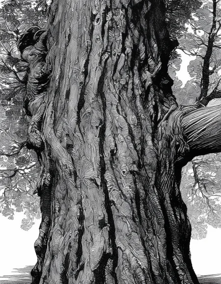 tree trunk, extreme up close shot, franklin booth style <lora:franklin_booth_style_sdxl_v7:1>