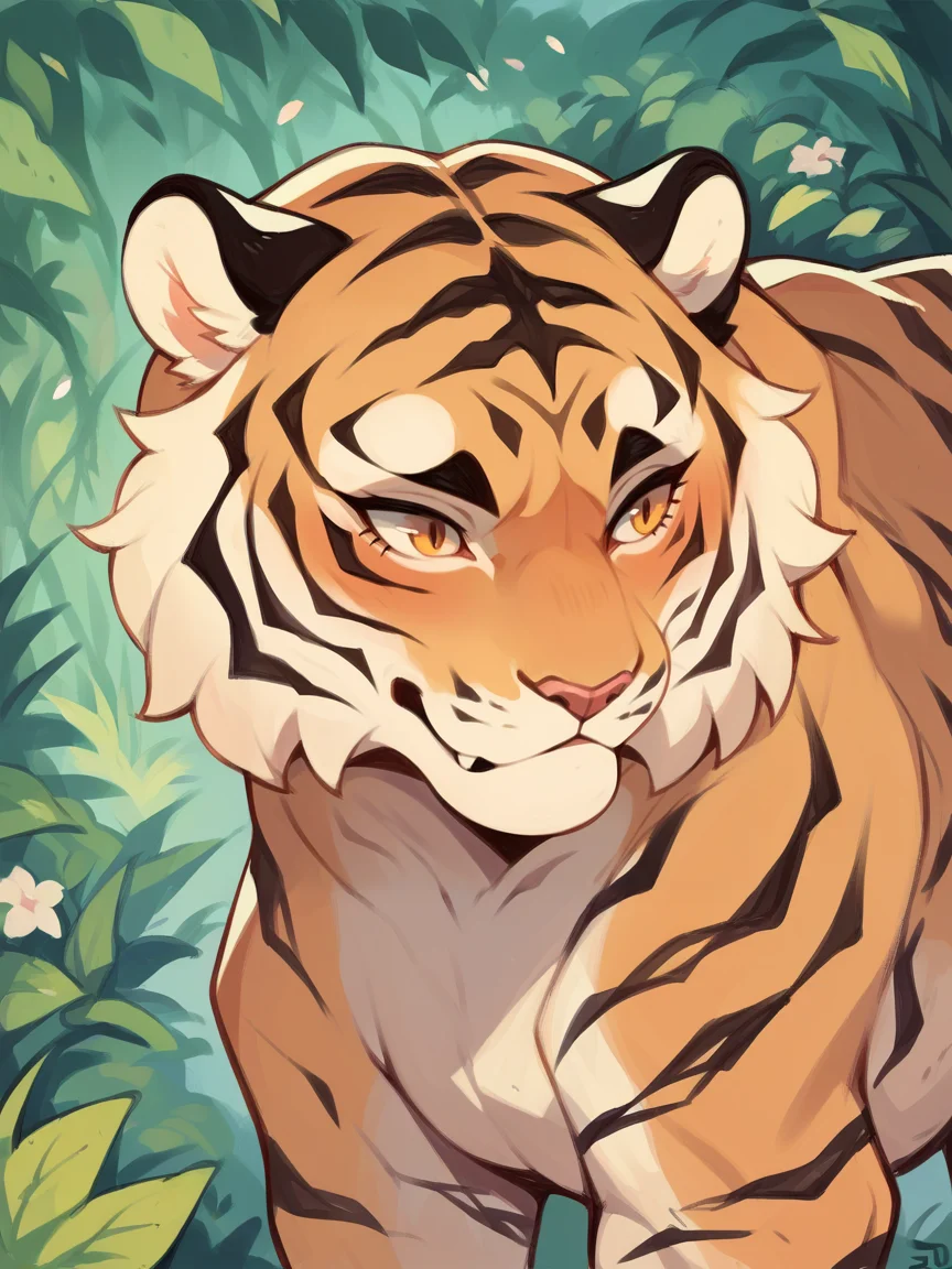 score_9, score_8_up, score_7_up, score_6_up, score_5_up, 1girl, <lora:su1zXLP:1> su1z, tiger, feral