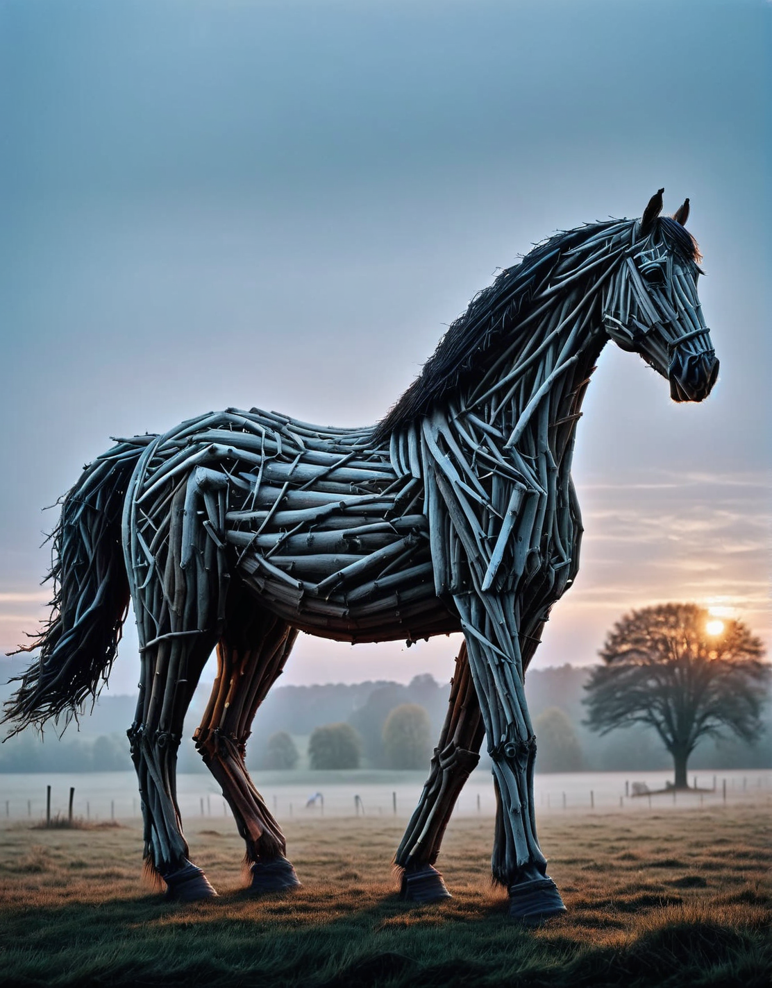 ais-stcks horse standing in a foggy field at dawn <lora:ais-stcks-sdxl:1>