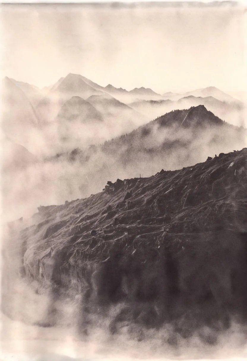 lith_orwo_dokumentenpapier_D, instagram photo,a foggy mountain, hard shadows, film grain