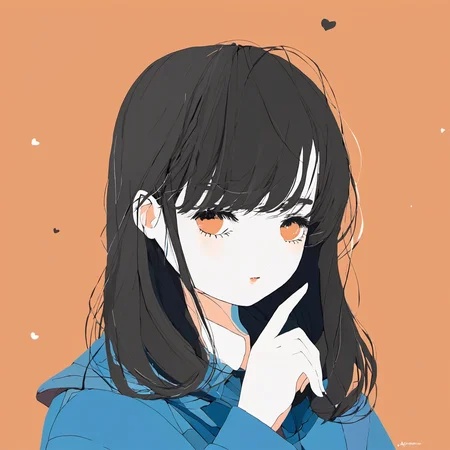 <lora:mourning_girl_xl:0.8>,1girl,orange background,