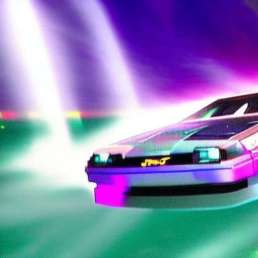 delorean, ( ( iridescent-photo-style  ) )