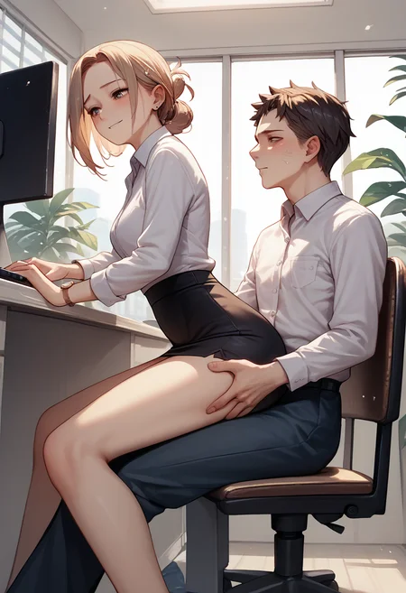 score_9, score_8_up, score_7_up, score_6_up, source_anime, reverse upright straddle,
1girl, 1boy,
close-up, legs together, office lady,
<lora:reverse_upright_straddle_v0.2-pony:1>