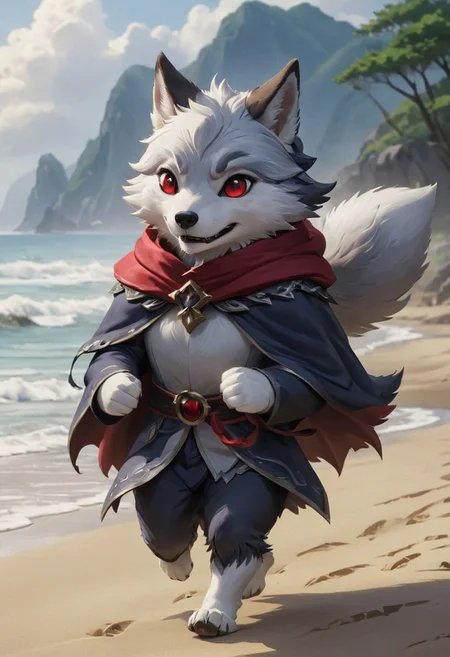 furry wolf, gray wolf, chibi, with red eyes,  beach, 
full-length frontal view, flight phase during running, legs above the ground, wind blowing the cloak, fast running,
Hyperrealistic art "high-quality portrait flat matte drawing of a cute Nendoroid and cartoon style, anime flat style, thick drawing, medium close-up", (solo:1.2), photorealistic:1.5, ultra highres, 8k, texture skin, realistic skin, detailed skin, highest detailed, extreme detailed, 8k wallpaper, colorful, (dark magic), ring with the stone, (intricate details), (hyperdetailed), 8k hdr, high detailed, lot of details, high quality, soft cinematic light, atmospheric perspective (focus on), color Ink wash painting, . Extremely high-resolution details, photographic, realism pushed to extreme, fine texture, incredibly lifelike, two people, two children