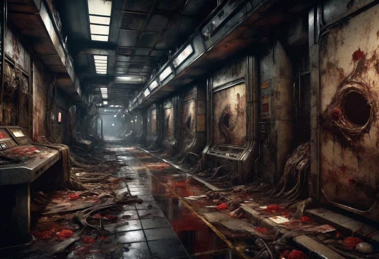 EdobHorrorLandscape,
ghst-3000, OverallDetail,
A landscape of a deserted metro station,
hopeless, nightmare, broken lights, night, dark ambiant,
trash, corpses, blood, skelettons,
HDR, HD textures, intricated details, 8k,