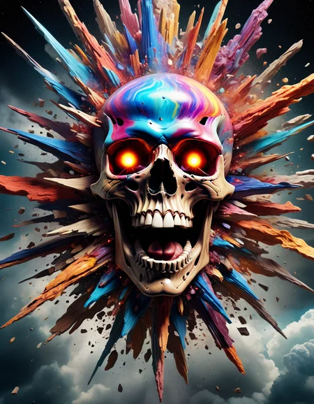 absurd mental psychic explosion meahophontron of ral-vlntxplzn <lora:ral-vlntxplzn:0.4> realistic multicolor