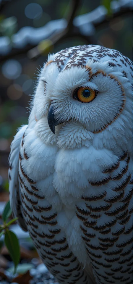 macro shot,cinematic photo of Snowy Owl,colorful,dark shot,film grain,extremely detailed,