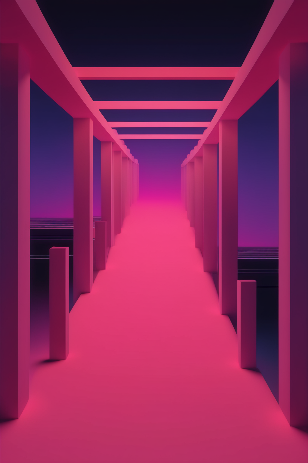 <lora:Hiroshi Nagai Style:1>Hiroshi Nagai Style - A minimal Landscape, flyover, night scene, hyperrealistic, 3d, octane render, gradient, atmospheric perspective view, In the style of Hiroshi Nagai
