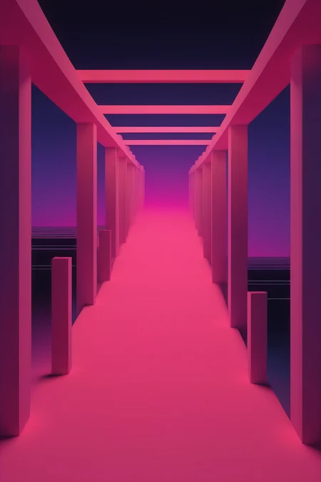 <lora:Hiroshi Nagai Style:1>Hiroshi Nagai Style - A minimal Landscape, flyover, night scene, hyperrealistic, 3d, octane render, gradient, atmospheric perspective view, In the style of Hiroshi Nagai
