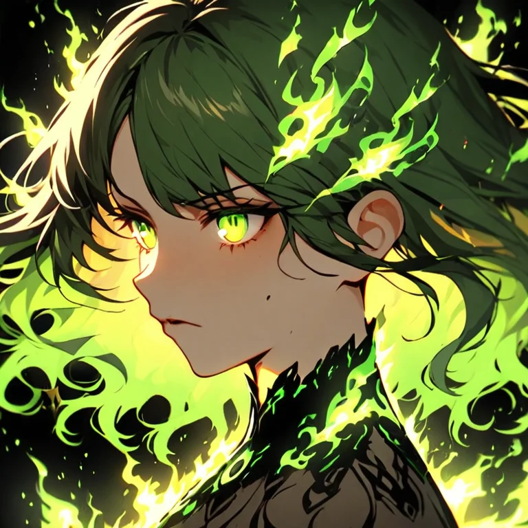 ,onfire,1girl,solo,portrait,green flames,dress
<lora:multi-colored_flames-xl-6:0.8>