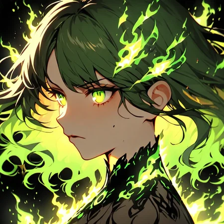 ,onfire,1girl,solo,portrait,green flames,dress
<lora:multi-colored_flames-xl-6:0.8>