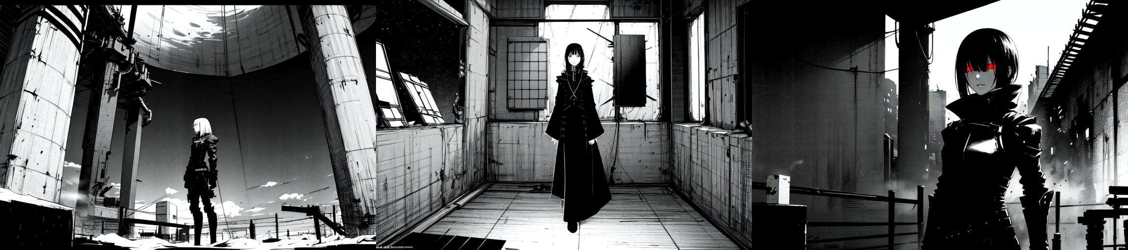 highly insanely detailed, masterpiece, top quality, best quality, highres, 4k, 8k, RAW photo, (very aesthetic, beautiful and aesthetic), 
__lazy-wildcards/subject/env-bg/nihei_tsutomu-blame-env/prompts__, 
<lora:ABARA:0.6>, 
(1girl:1.3), 
solo focus, 
__lazy-wildcards/dataset/background__,âââ