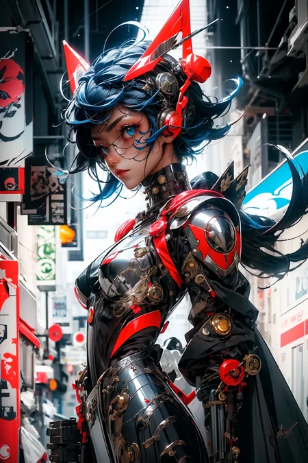 <lora:more_details:0.4>
 <lora:Cosmic anime-oil fusion v2:0.45> 
<lora:AnimeVibesV3:0.2> animevibes, 
<lora:3DMM_V11:0.5> 3DMM 
<lora:midjourney_20230624181825:0.45> midjourney ,
 <lora:LAS:0.1> colorful,
<lora:msw_locon-t2:0.7>
 <lora:wuxia2:0.5> gu <lora:A-Mecha-REN[color_theme,mecha musume, mechanical parts, robot joints,headgear,full armor]:0.8> mecha musume, mechanical parts, robot joints, headgear, full armor, shiny, shiny hair, shiny skin, shiny clothes