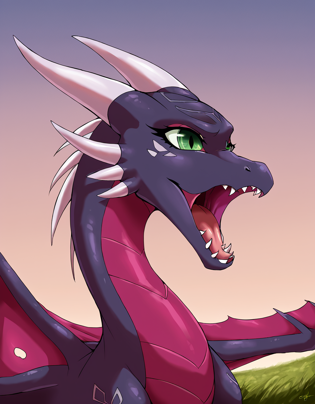 <lora:Cynder_corrupted:1>
cynder, dragon, corrupted, green eyes, detailed eyes, solo, perforated wings, 2 wings, full figure, in a meadow, open mouth, hungry,