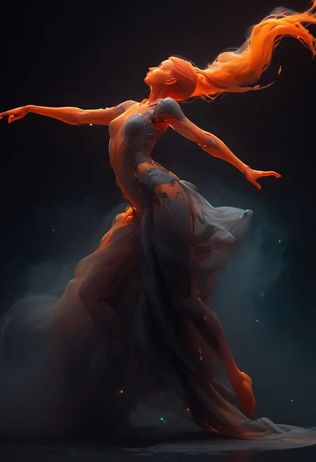 super closeup portrait, Capturing the essence of cosmic serenity and earthly vigor, depict a woman suspended in her office chair amidst the vast expanse of space. Curved Sword Slash, Her surroundings are a vibrant mix of colors, with deep blacks contrasting against vivid hues. In the distance, translucent planets in shades of grey and dark orange add to the surreal atmosphere. Her long hair billows freely in the weightlessness of space, embodying a sense of boundless freedom and graceful motion.
deep Blacks, very detailed, atmospheric haze, Film grain, cinematic film still, shallow depth of field, highly detailed, high budget, cinemascope, moody, epic, OverallDetail, 2000s vintage RAW photo, photorealistic, candid camera, color graded cinematic, eye catchlights, atmospheric lighting, imperfections, natural, shallow dof