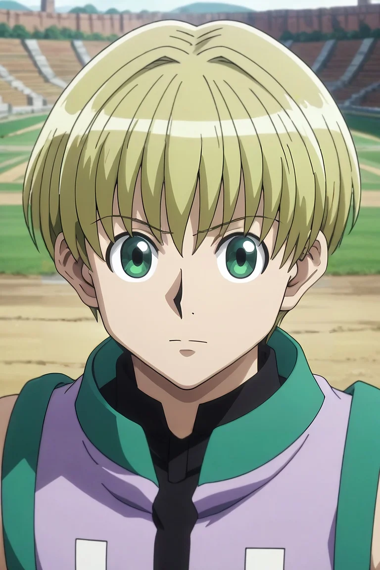 score_9, score_8_up, score_7_up, source_anime, rating_safe, intricate details, anime screencap, , official style, looking at viewer, depth of field, 1boy, solo, male focus, <lora:shalnark_ryuseih_pony:0.84>, shalnark_ryuseih, blonde hair, green eyes, short hair, , panorama, stonehenge, noon, standing on one leg, expressionless, outlaw costume, <lora:sdxl_lightning_8step_lora:1>
