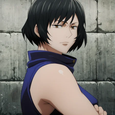 mai, solo, 1girl, short hair, black hair,dark brown eyes, looking at viewer, sleeveless, <lora:Mai_Zenin_-_Jujutsu_Kaisen:0.9>
BREAK
level_9, level_8_up, level_7_up, level_6_up, level_5_up, source_anime, masterpiece
BREAK
outdoor background, <lora:Jujutsu_Kaisen:0.7>