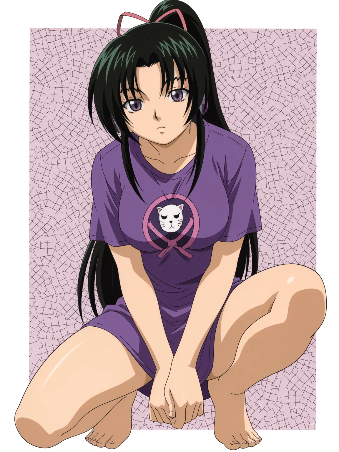 <lora:Shigure Kousaka:1>,shigure kousaka,full body,t-shirt, headphones,