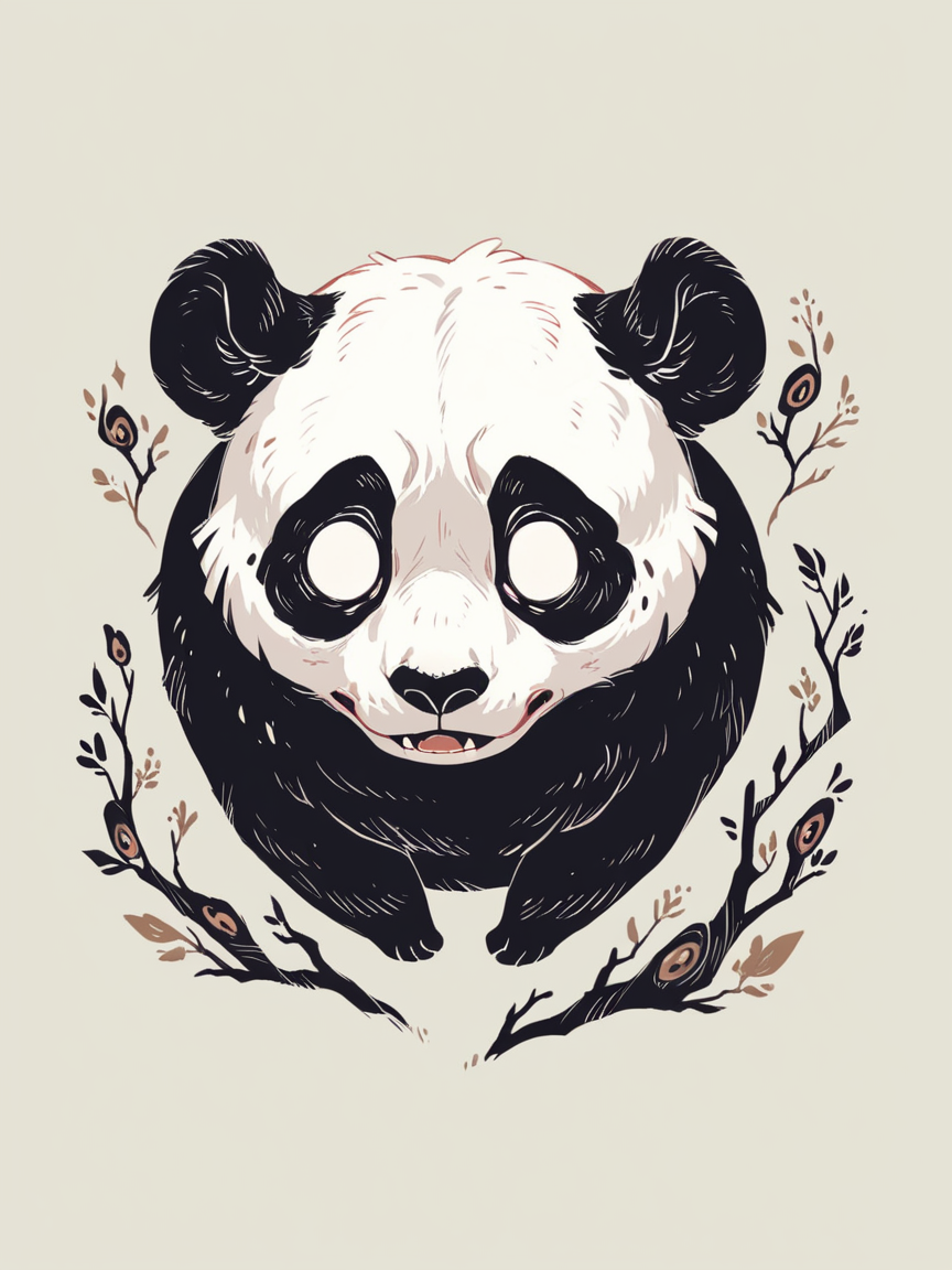 score_9, score_8_up, score_7_up, score_6_up, w00f, simple background, animal focus, panda, blank eyes,
 <lora:w00fXLP:1>