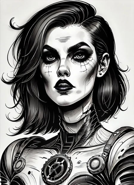 DonMS1mpl3Dr4w1ngXL,  score_9, score_8_up, score_7_up, score_6_up, simple lineart, female vespiform, sith inquisitor, stone-tipped javelin, rating_safe  <lora:DonMS1mpl3Dr4w1ngXL-pony_v1.1:1>