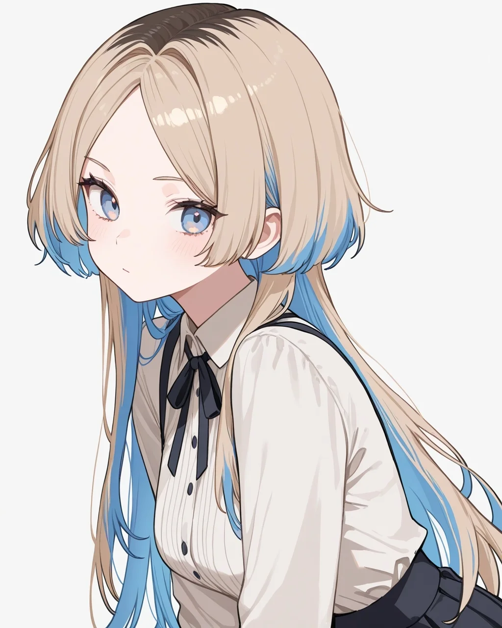 masterpiece, best quality, highres, simple background,
1girl, jfcut, long hair, multicolored hair, parted bangs,
<lora:jellyfish_haircut_il_v1:0.5>