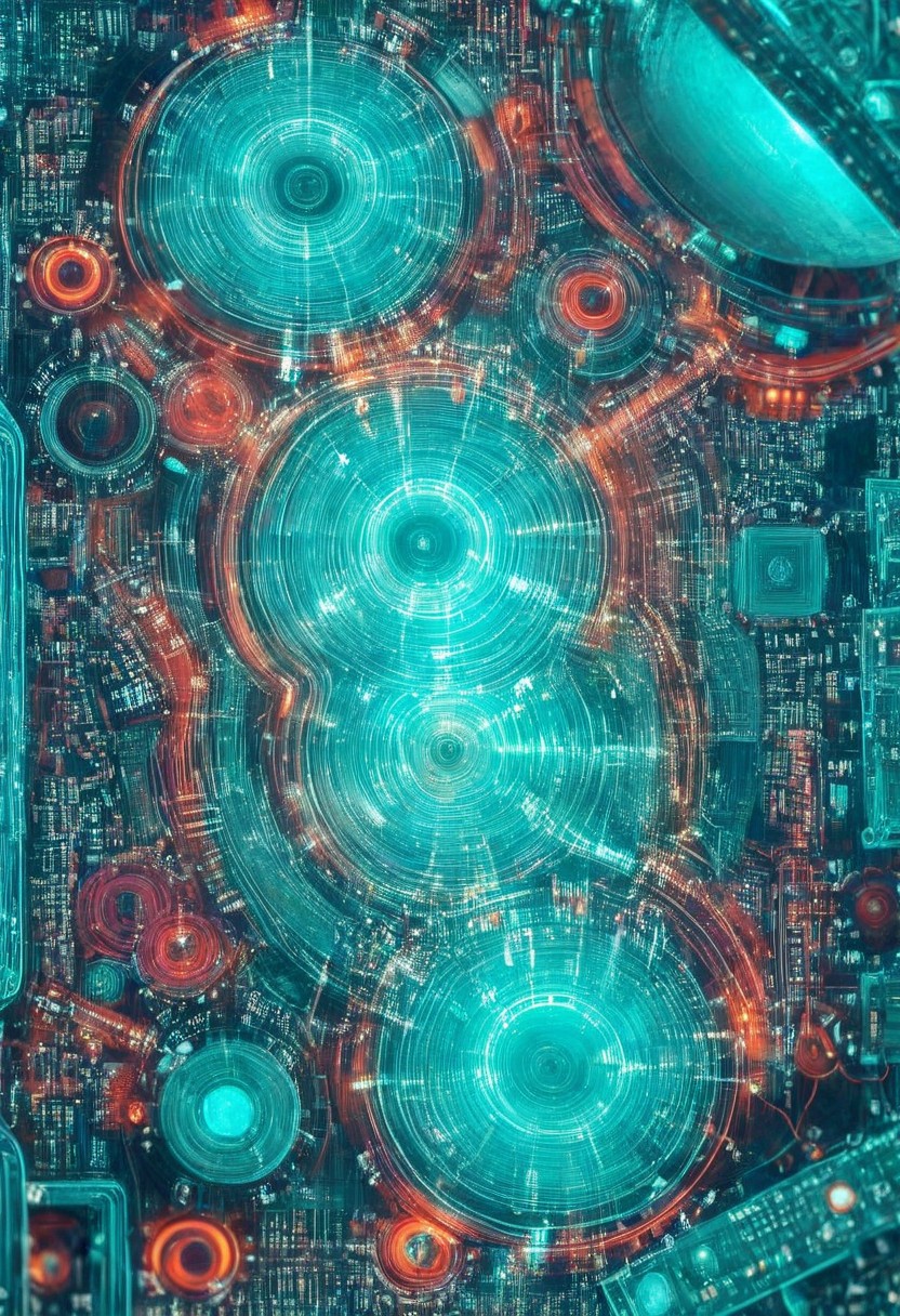 double exposure of opera diva Hatsune Miku with long floating aqua twintails singing high note merging with a printed circuit board of Yamaha electronics chip processor, <lora:DoubleExposure:1>, (head:1.8), <lora:The Phantom of the Opera style:1.5> The Phantom of the Opera style, <lora:loraeyesxl:0.4>