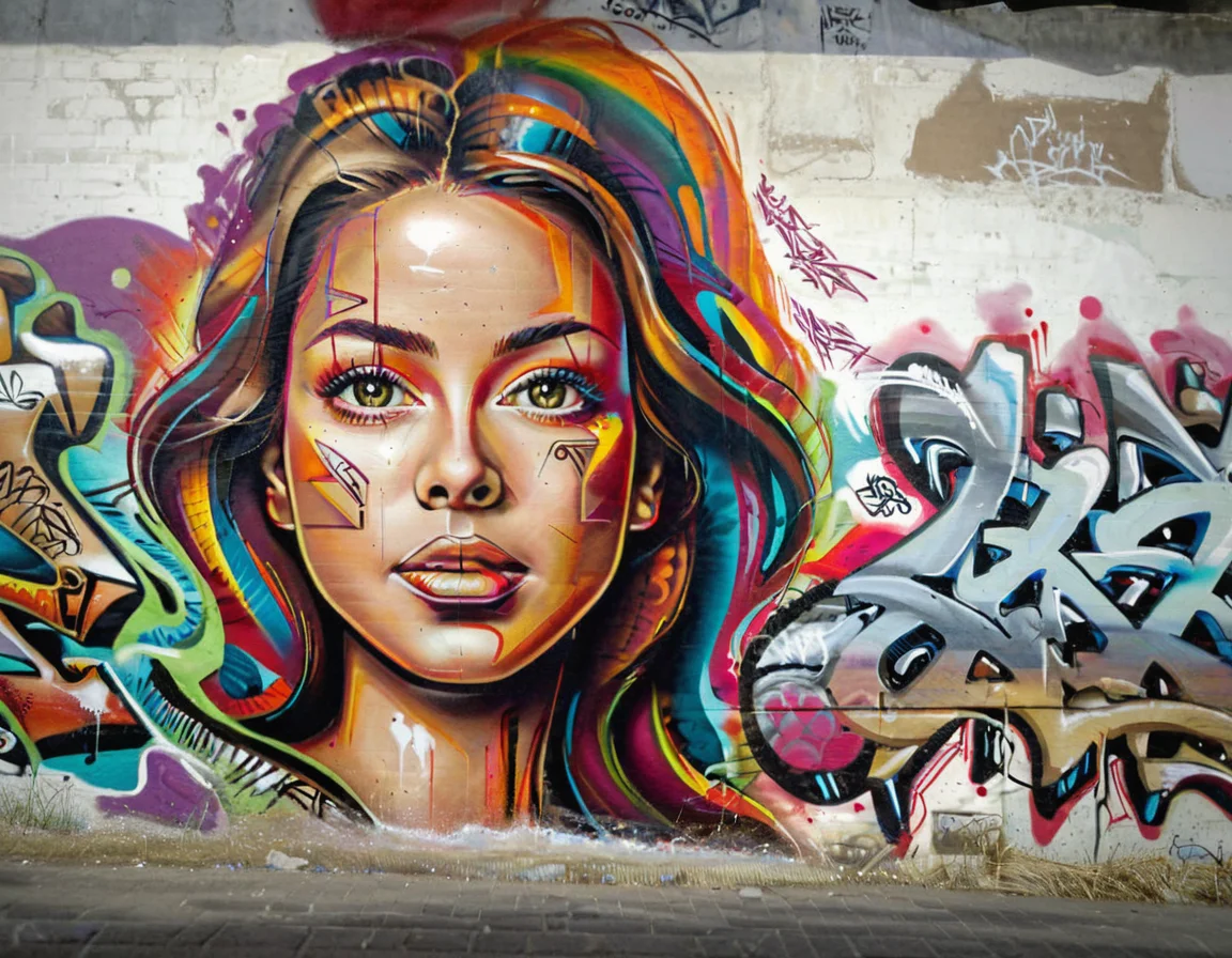 cinematic still graffitilora, wall, graffiti, 1girl, portrait . emotional, harmonious, vignette, 4k epic detailed, shot on kodak, 35mm photo, sharp focus, high budget, cinemascope, moody, epic, gorgeous, film grain, grainy, graffitilora, wall, graffiti, 1girl, portrait, intricate, detailed, vivid, color, cinematic, sharp focus, luxury, glowing, highly decorated, epic light, inspired, still, moving, great composition, elegant, perfect background, modern contemporary, futuristic, magic, new, colorful, surreal, atmosphere, ambient, dynamic dramatic artistic, thought
