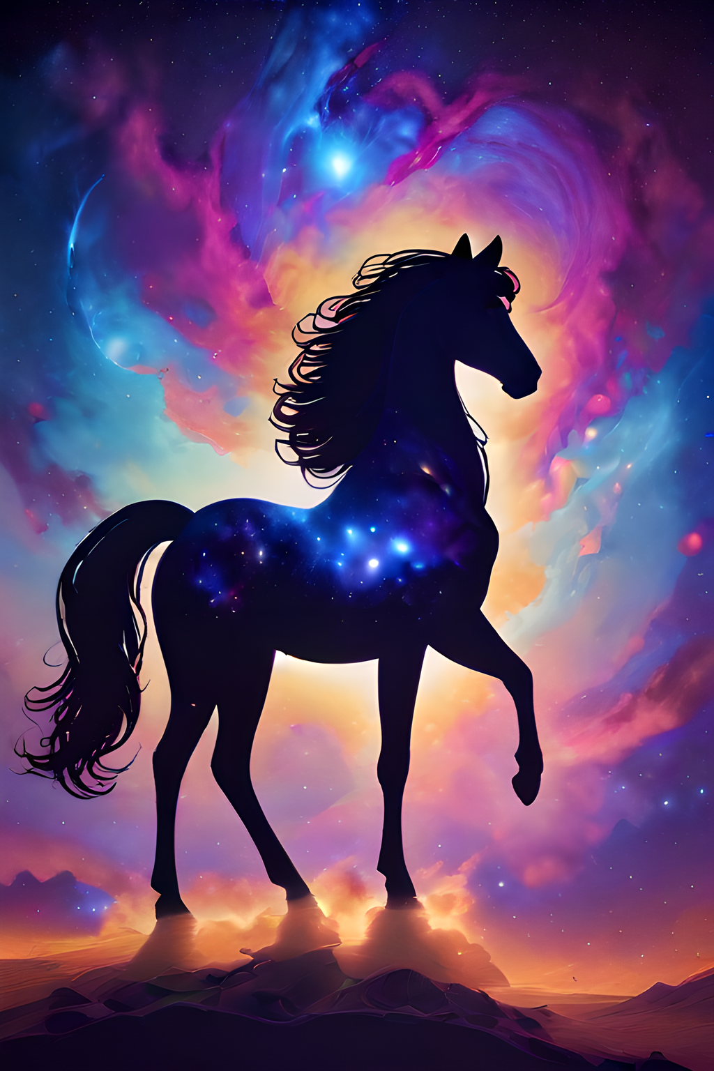 score_9,score_8_up,<lora:Turbo_XL:1>,<lora:inner_galaxy-05:1>,inner_galaxy,
silhouette,
space background,
horse
(cosmic,stars,celestial,galaxies,nebulas,planets,science fiction,highly detailed:1),