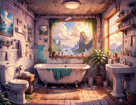 <lora:Dreamyvibes - Alt-Version - Trigger is Dreamyvibes Artstyle:1>,dreamyvibes artstyle toilet