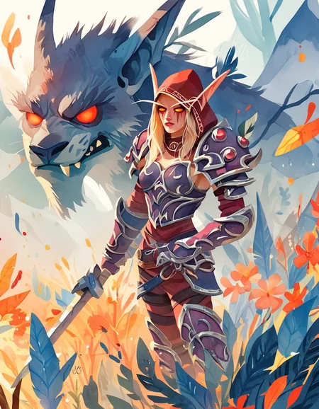 ncpy45 style warcraft sylvanas windrunner <lora:ncpy45 style:1>, score_9, score_8_up, score_7_up, score_6_up, score_5_up, score_4_up