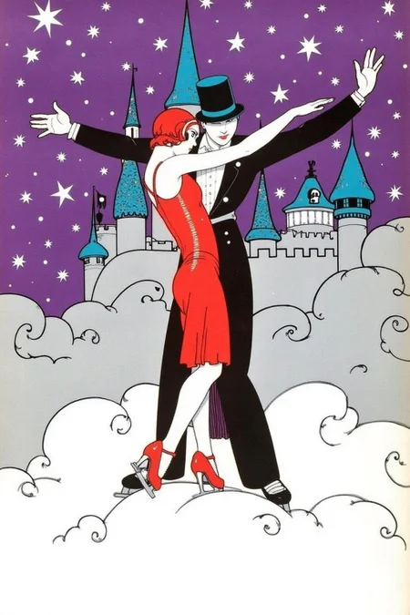 ernestogarciacabral1 illustration.
A man and a woman figure skating on top of a cloud with a castle in the background.
<lora:ernestogarciacabral1_cap_d6a3:1.0><lora:849847038848818392:0>
