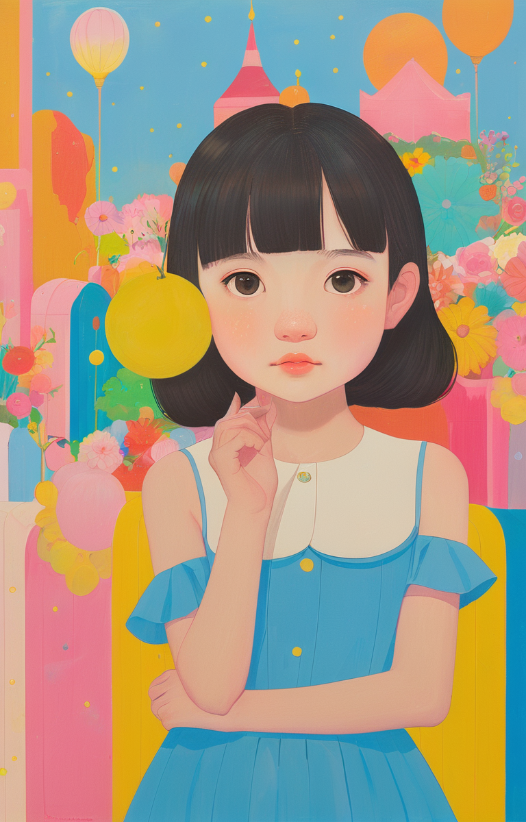 masterpiece,best quality,<lora:tbh289-sdxl:0.9>,illustration,style of Joan Cornella portrait of idolmaster cinderella girls,
