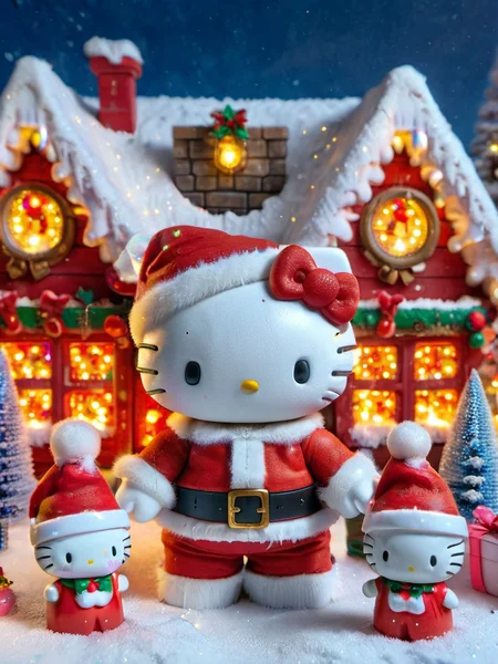 ral-santa, hello kitty santa, santa claus, a hello kitty christmas scene <lora:ral-santa-sdxl:1>