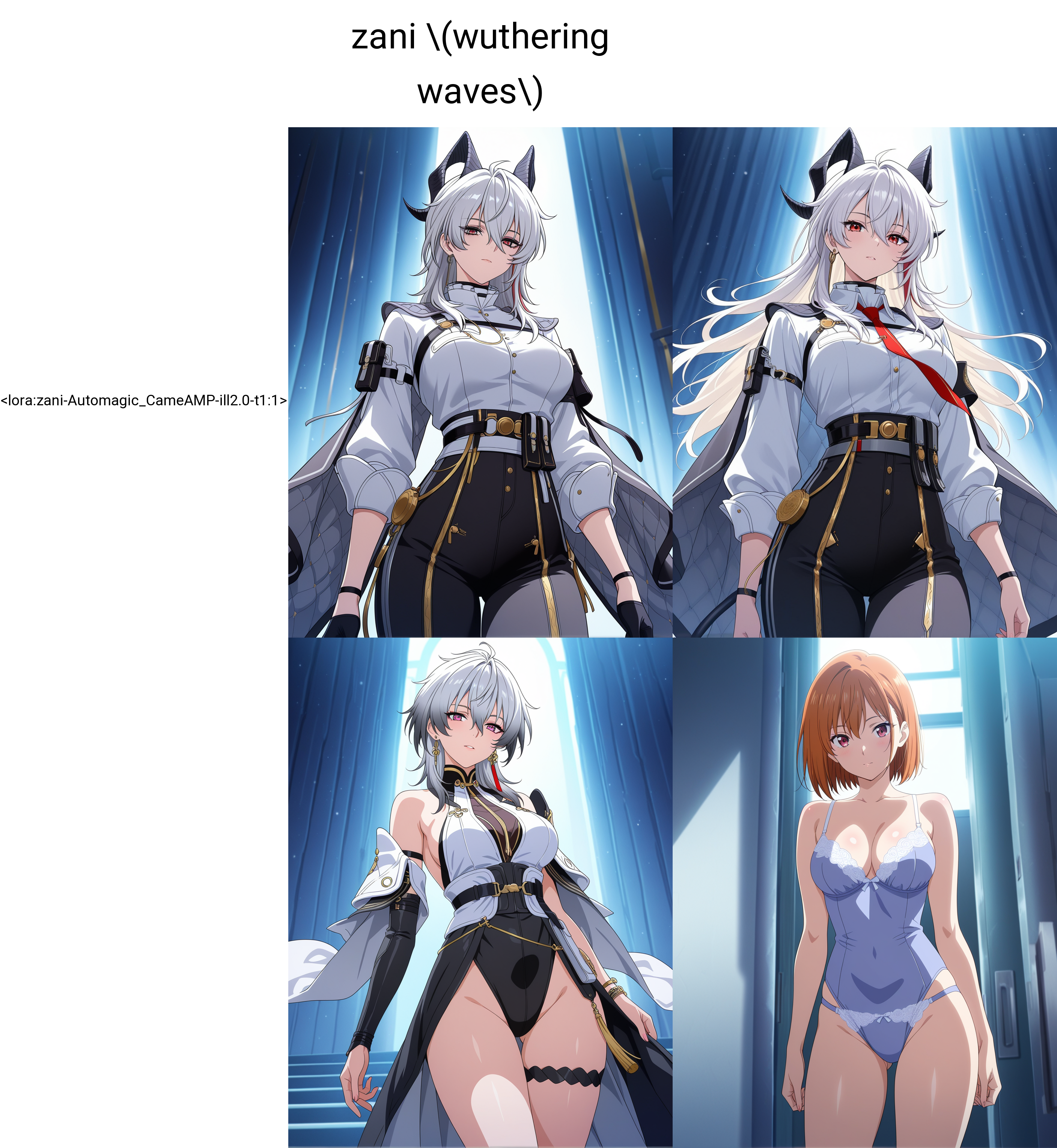 zani \(wuthering waves\),1girl, cowboy shot, looking at viewer, 
 <lora:zani-Automagic_CameAMP-ill2.0-t1:1>,
 masterpiece, best quality, ultra-detailed, very aesthetic, perfect composition, intricate details, anime artwork, anime style,vibrant, studio anime, highly detailed