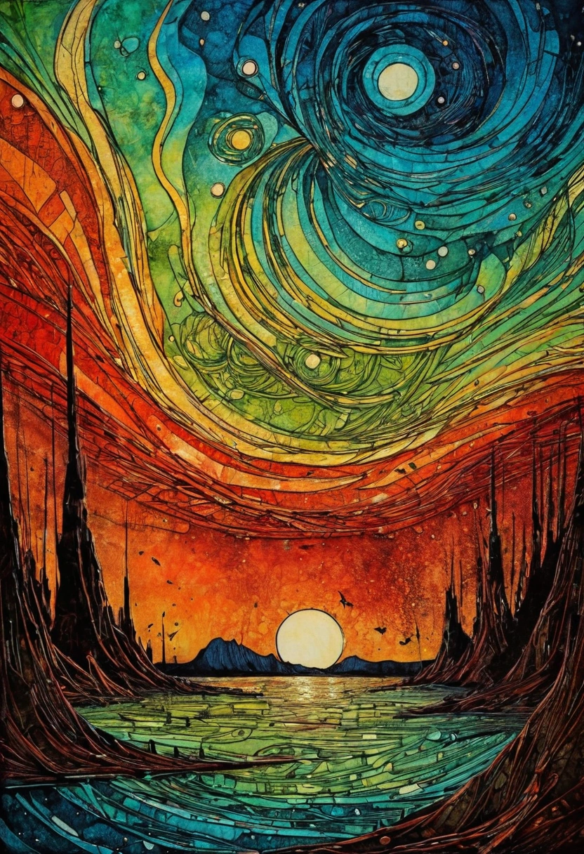 dramatic collagraph by Genndy Tartakovsky
