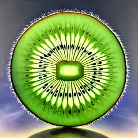 a hyper realistic image of a translucent thin slice of a green kiwi fruit with small seeds, backlit with a dark blue background, fruityslices style
<lora:FruitySlicesXL-000003:1.0>
<lora:FruitySlicesXL-000003:1.0>
