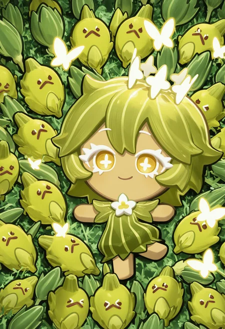 masterpiece,best quality,amazing quality,
colored eyelashes,white eyelashes,smile,girl,
green,asparagus-inspired clothing,with a crown of asparagus tips,gentle pose,solo,full body,garden background,(asparagus theme:1.1),(whimsical theme:1.1),surrounded by an aura of growth and wonder,with a few animals made out of asparagus,such as a asparagus-dog,asparagus-bird,or asparagus-butterfly,scattered around her,and a soft,playful glow emanating from her body as she smiles and interacts with the asparagus animals,her eyes shining with a bright,curious light,
crk1styl111,<lora:lycoris:1>,(chibi:1.4),