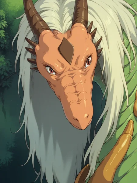 score_9, score_8_up, score_7_up, score_6_up, score_5_up, <lora:Ghibli2XLP:1> ghibli, solo, dragon