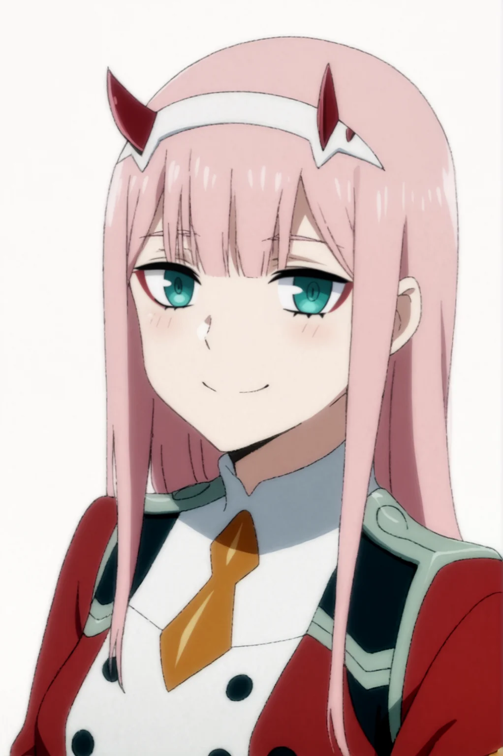 <lora:Zero_Two:0.7>,  Zero Two, upper body, white background, smile <lora:sdxl_lightning_4step_lora:1>