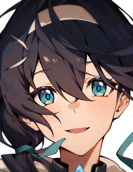 <lora:faniya_noob2>,faniya,1girl,solo,animefaniya,looking at viewer,open mouth,white background,portrait,blue eyes,simple background,bangs,long hair,hairband,hair between eyes,white hairband,ribbon,twintails,smile,black hair,
masterpiece,best quality,very aesthetic,absurdres,