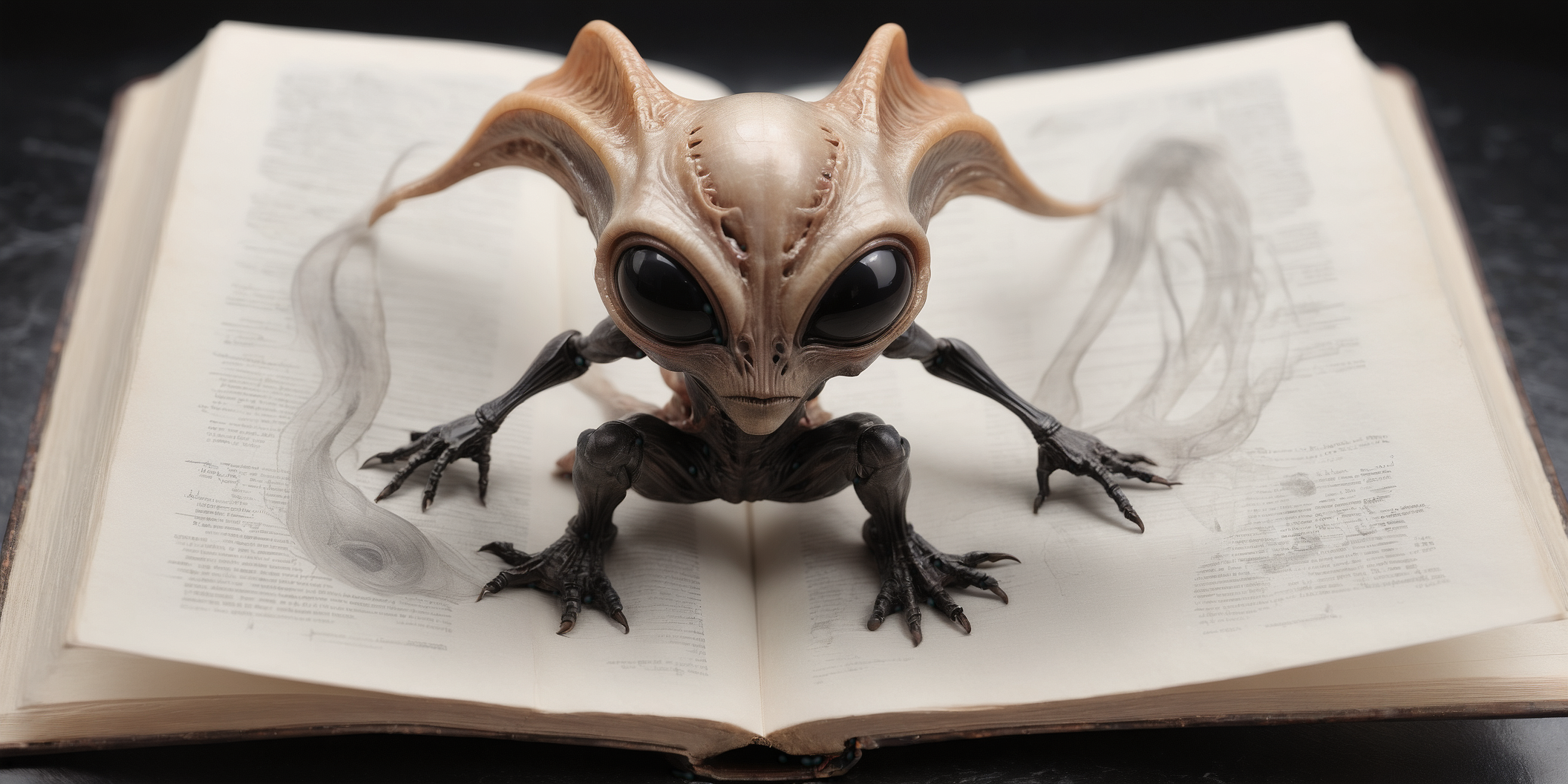 top-down view,

Isolated in front of a white papyrus background.

A cute alien anatomy slice, vivid and three-dimensional, black and auburn, muted colors, (translucent:1.2), matte, (White hairy:0.6), standing on an open book with an anatomic sketch of the alien.

off_center, 