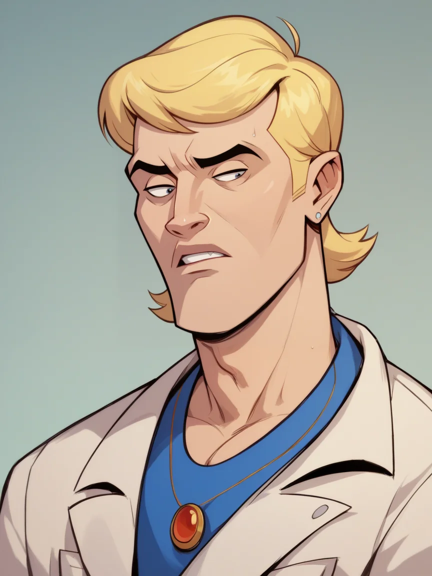 score_9, score_8_up, score_7_up, score_6_up, score_5_up, <lora:VentureBrosXLP:1> venture bros, solo, 1boy, blonde hair,