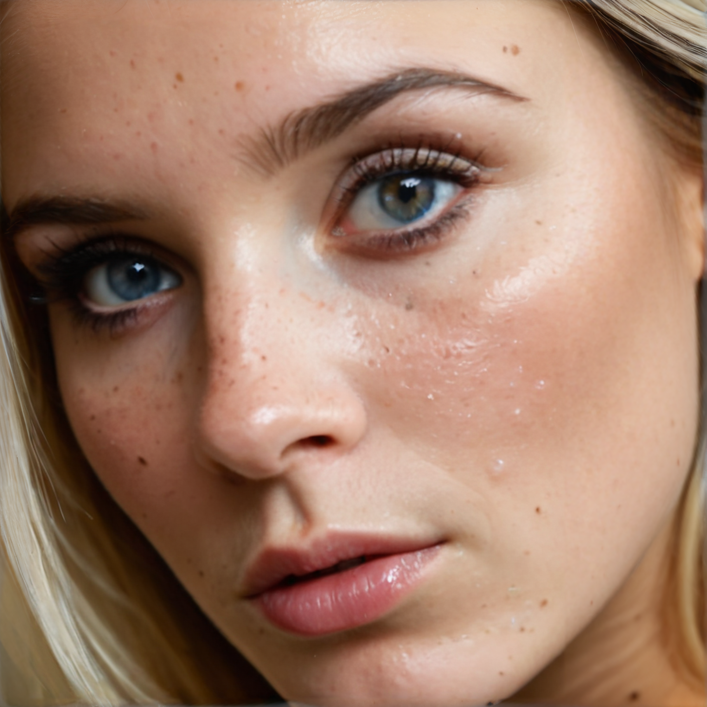 Stable_Yogis_PDXL_Positives
 <lora:Super_Skin_Detailer_By_Stable_Yogi_SD0_V1:0.5>natural skin texture, fine pores, realistic skin, intricate skin details,  skin dentation, detailed eyes,detailed hair, 
 <lora:Super_Eye_Detailer_By_Stable_Yogi_SDPD0:0.5> photorealistic eye, Ultra detailed close-up of a young woman, short platinum blonde hair, icy blue eyes, freckles, pink lips, smooth skin texture, and soft warm light.